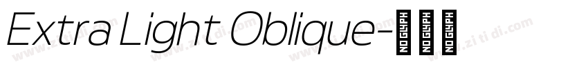 Extra Light Oblique字体转换